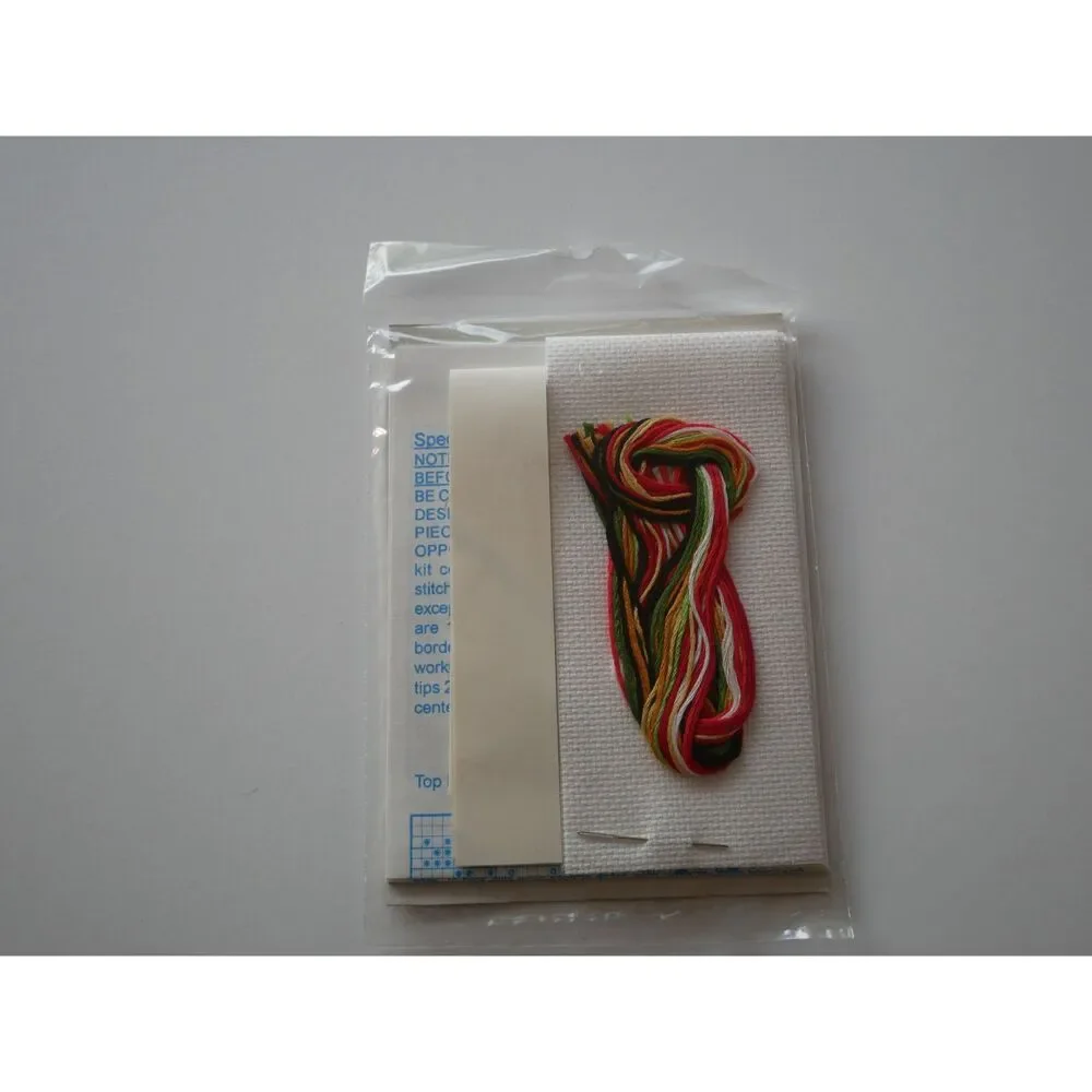 Vintage Stitch a Bow Christmas Ornament Kit Horns NeedleMagic NOS